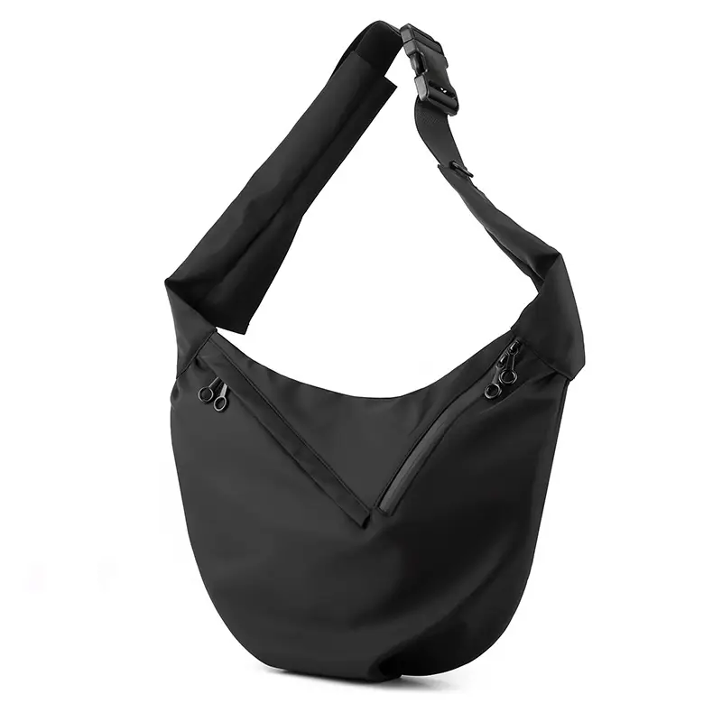 Men's Large Capacity Crossbody Bag Black Green — feature 21