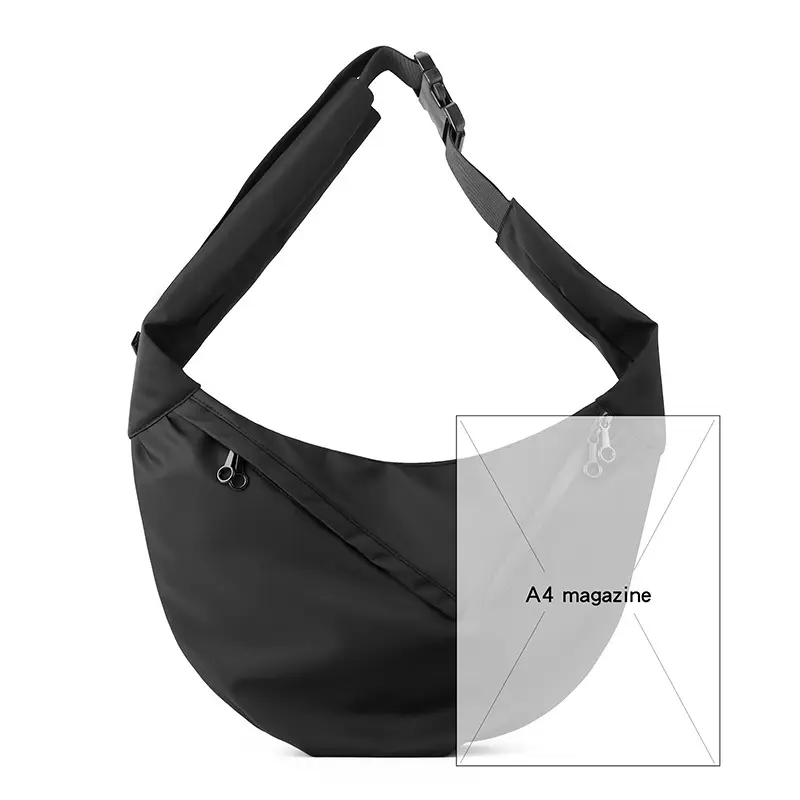 Men's Large Capacity Crossbody Bag Black Green — feature 22