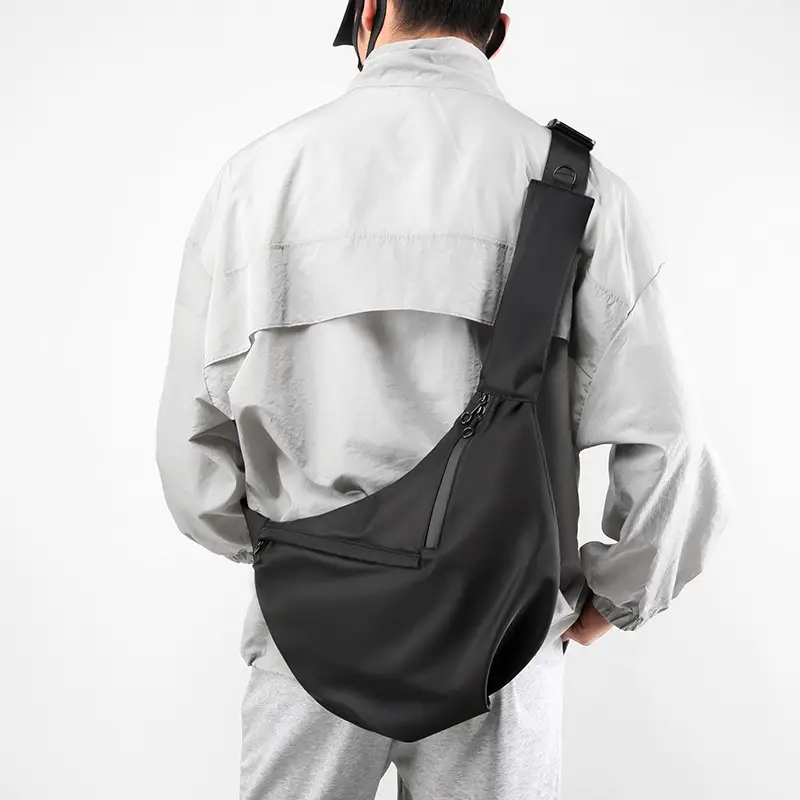 Men's Large Capacity Crossbody Bag Black Green — feature 28