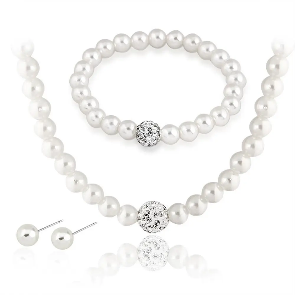 AliExpress Creative Imitation Pearl Necklace Bracelet Earrings Set — feature 1