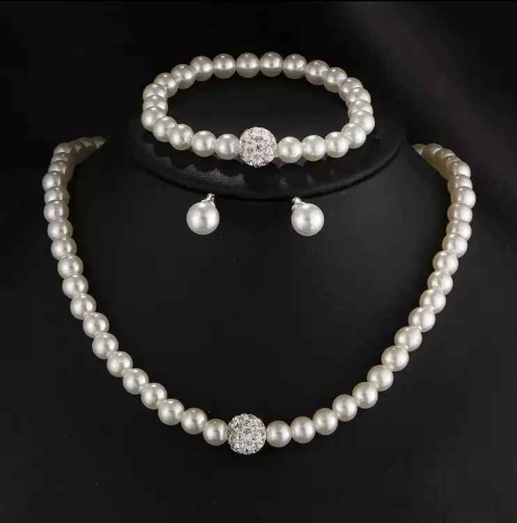 AliExpress Creative Imitation Pearl Necklace Bracelet Earrings Set — feature 6