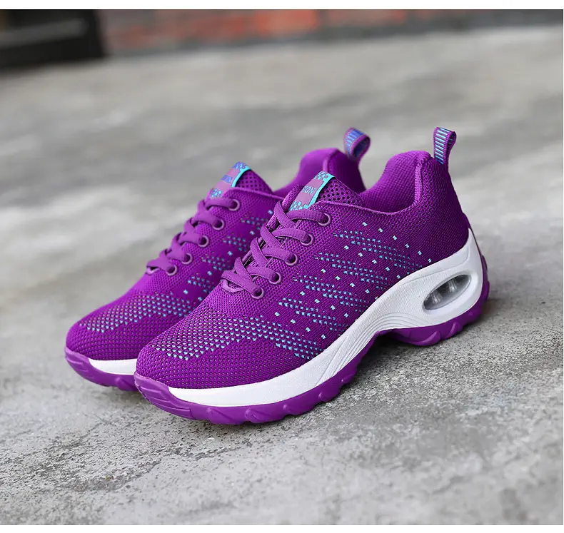Women's shoes Spring and Autumn new front lace-up casual sneaker platform air cushion shoes wedge shoes cross-border plus size rocking shoes for women — feature 16