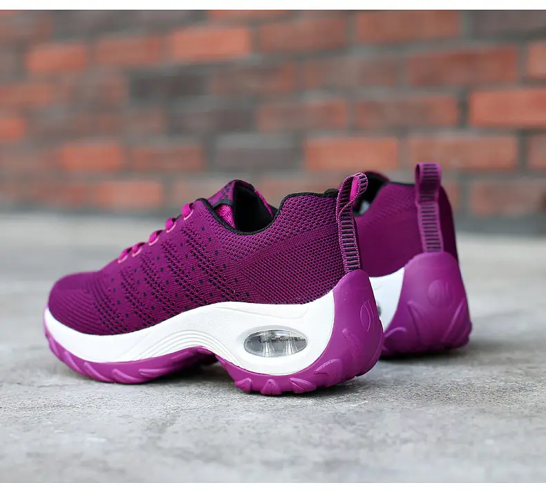 Women's shoes Spring and Autumn new front lace-up casual sneaker platform air cushion shoes wedge shoes cross-border plus size rocking shoes for women — feature 25