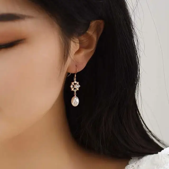 Retro Pearl Earrings for Women Elegant South Korea Design - Image 2