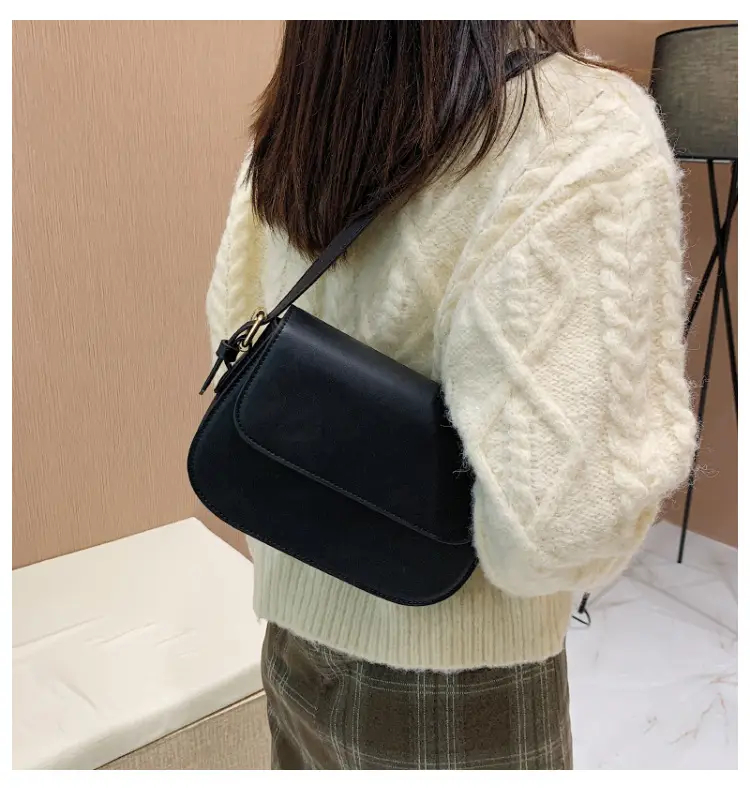 White Retro Shoulder Messenger Bag for Women — feature 16