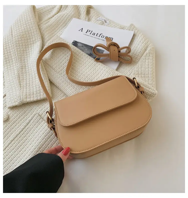 White Retro Shoulder Messenger Bag for Women — feature 22