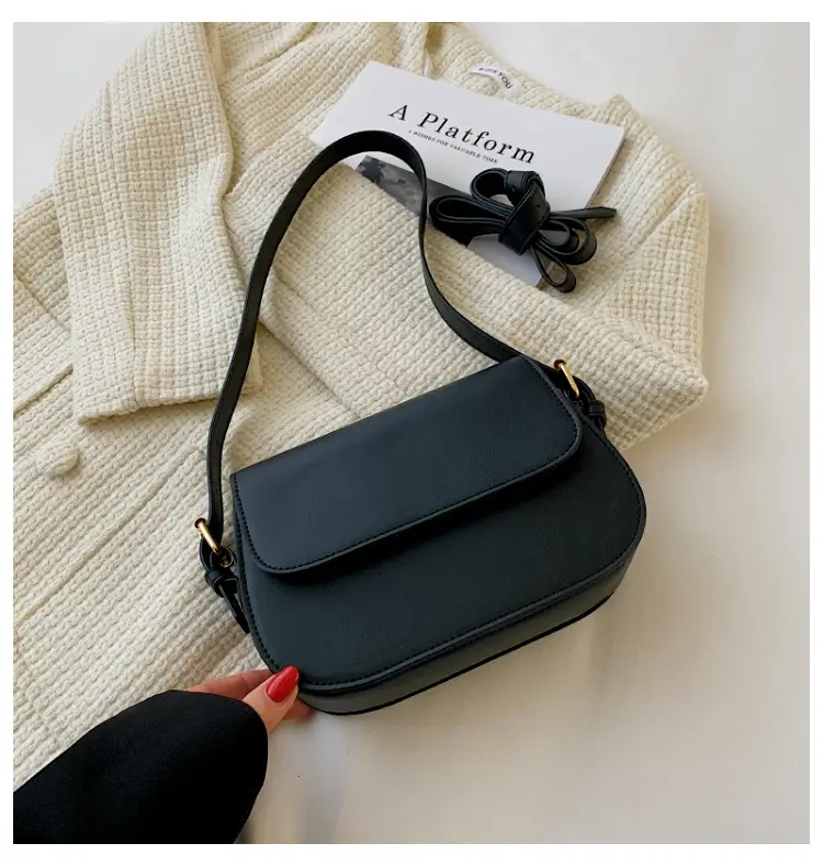 White Retro Shoulder Messenger Bag for Women — feature 24