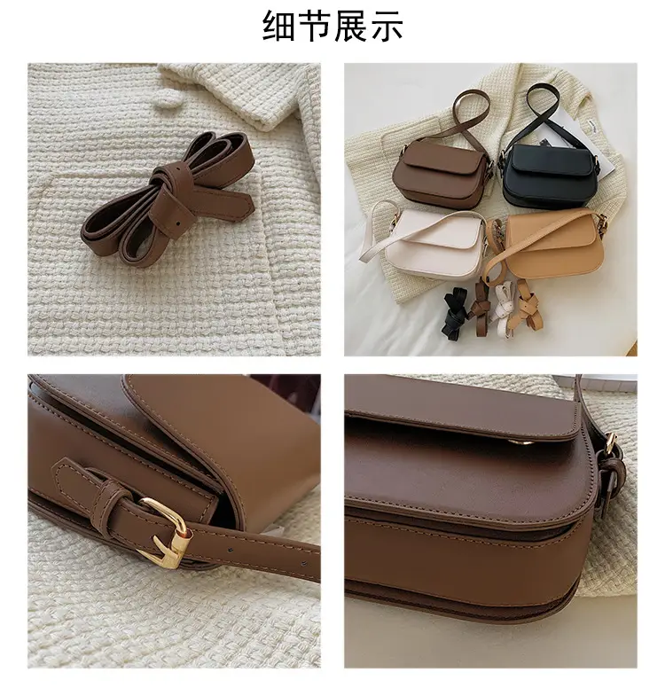 White Retro Shoulder Messenger Bag for Women — feature 4