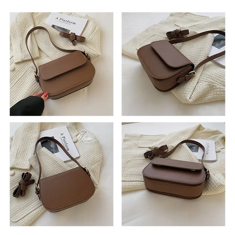 White Retro Shoulder Messenger Bag for Women — feature 5