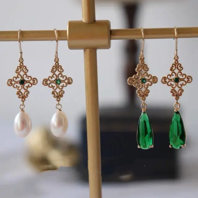 Classic Pearl Earrings for Women 14K Gold Design - Image 3