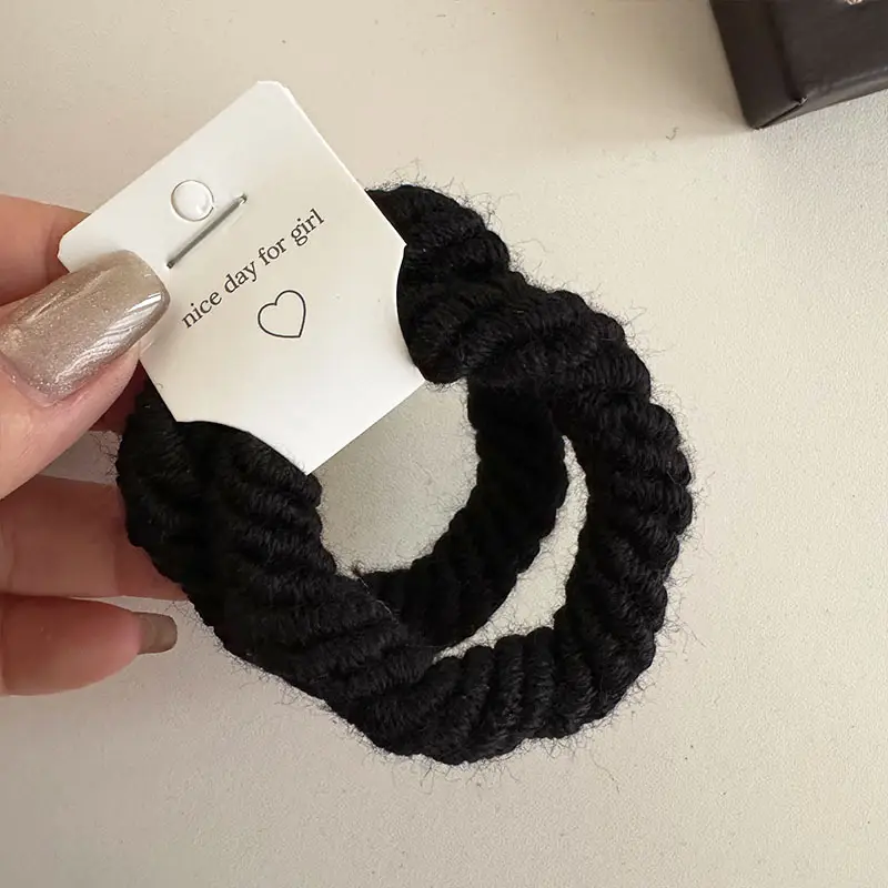 Autumn & Winter Hair Ties Milk Coffee Multi Strand Ponytail Tie — feature 14