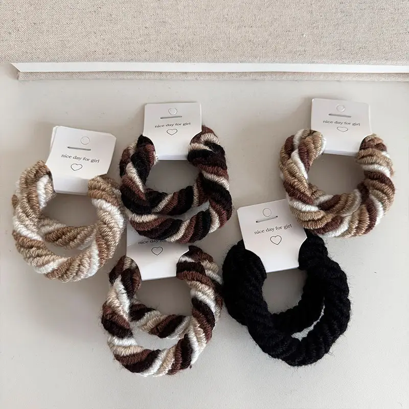 Autumn & Winter Hair Ties Milk Coffee Multi Strand Ponytail Tie — feature 20
