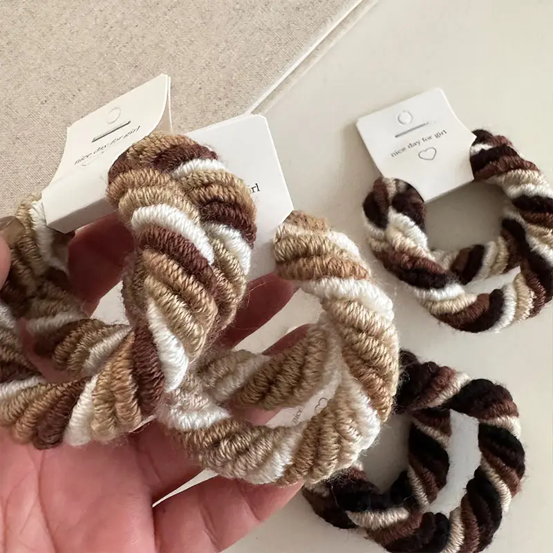 Autumn & Winter Hair Ties Milk Coffee Multi Strand Ponytail Tie — feature 22