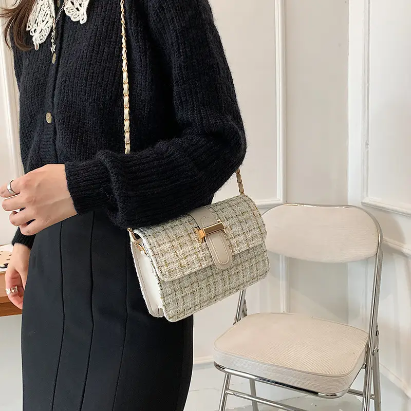 Textured Woolen Shoulder Messenger Bag for Women - Image 3