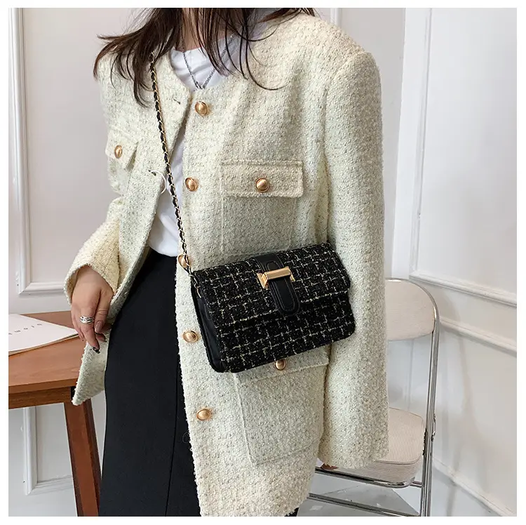 Textured Woolen Shoulder Messenger Bag for Women — feature 16