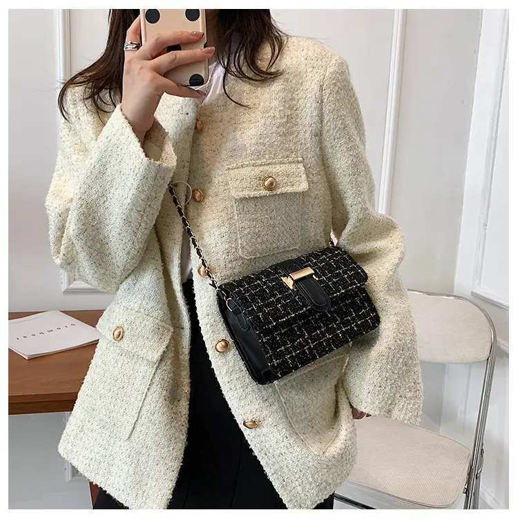 Textured Woolen Shoulder Messenger Bag for Women — feature 17