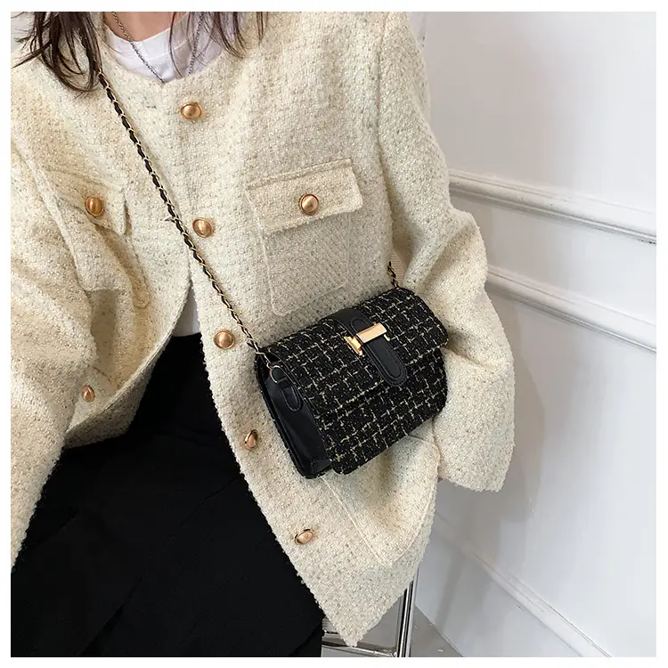 Textured Woolen Shoulder Messenger Bag for Women — feature 18