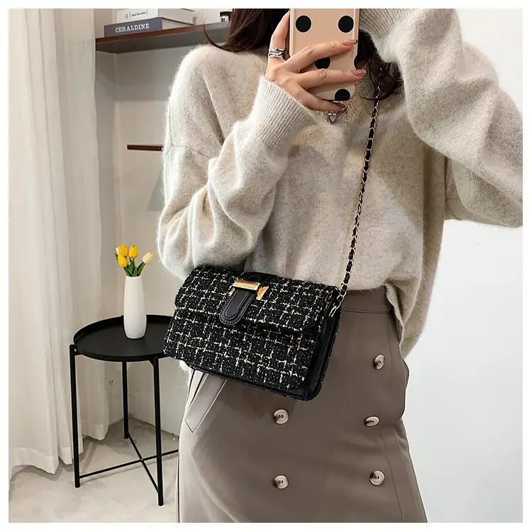 Textured Woolen Shoulder Messenger Bag for Women — feature 19