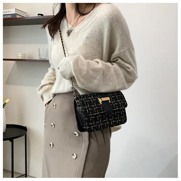 Textured Woolen Shoulder Messenger Bag for Women — feature 20