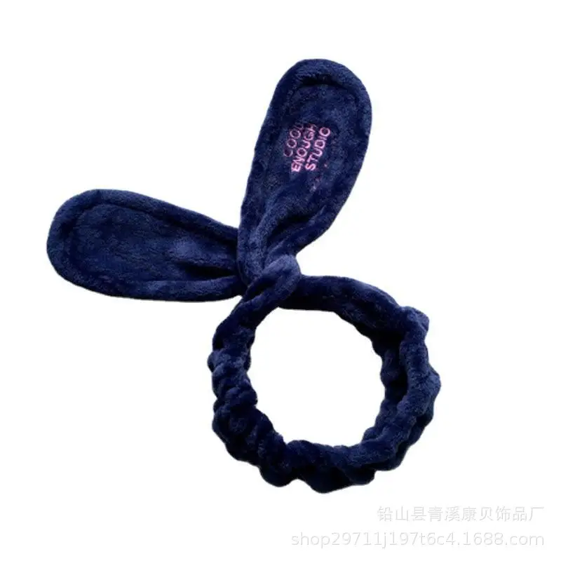 Pink Embroidered Rabbit Ears Headband for Girls