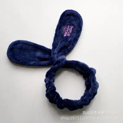 Pink Embroidered Rabbit Ears Headband for Girls