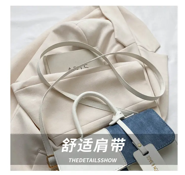 Women Contrast Color Shoulder Bag 2023 Winter — feature 4