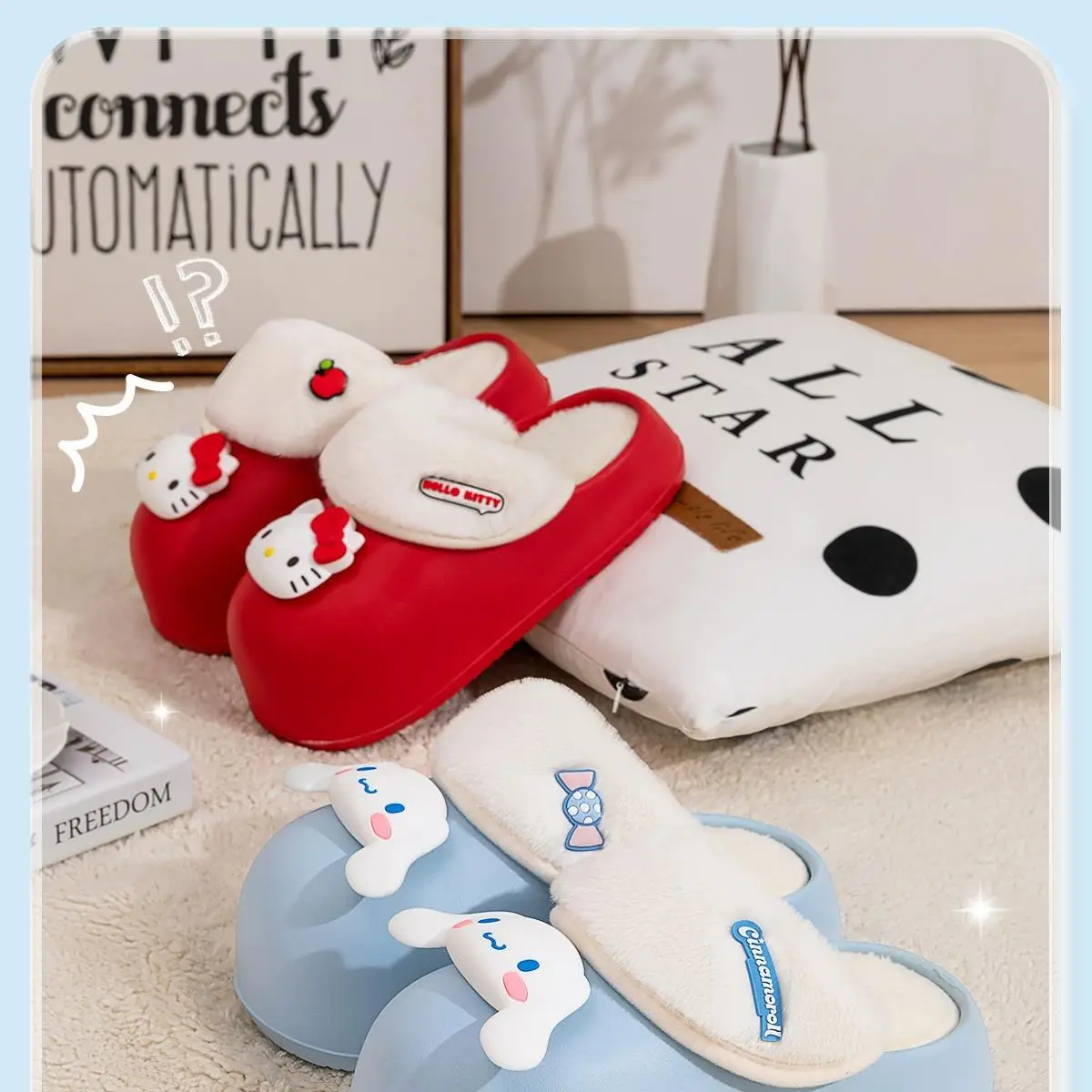 Hello Kitty Cotton Winter Slippers Red Women Winter 2025 — feature 15