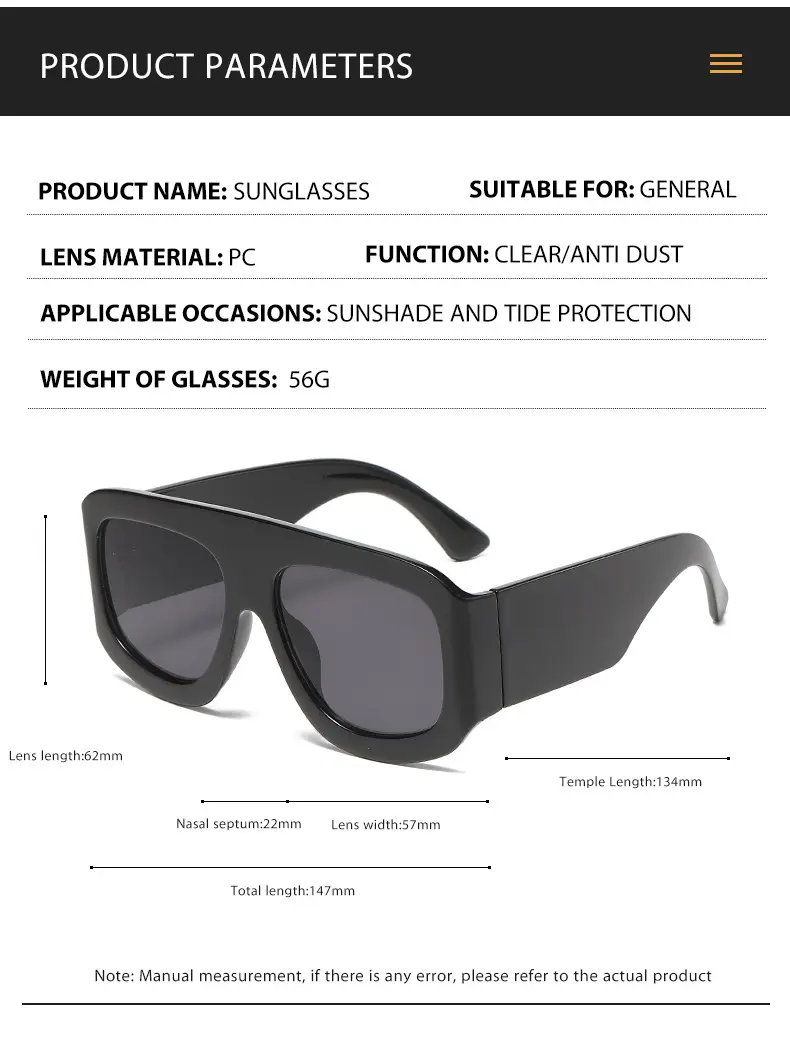 Wide Leg Catwalk Sunglasses for Men Women European Fashion — feature 11