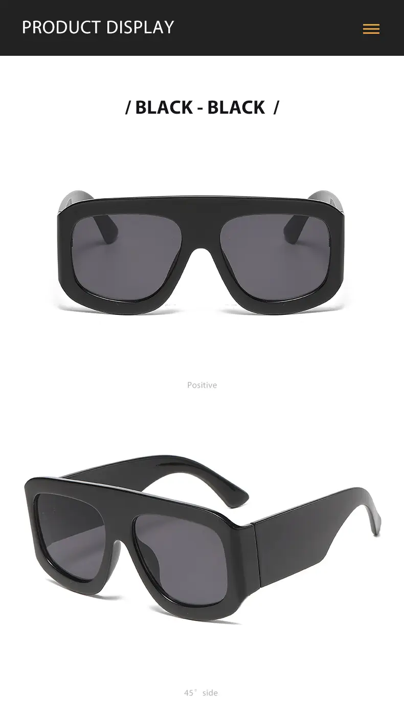 Wide Leg Catwalk Sunglasses for Men Women European Fashion — feature 12