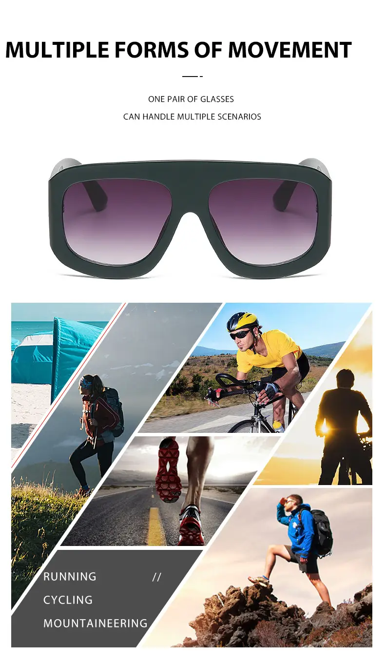 Wide Leg Catwalk Sunglasses for Men Women European Fashion — feature 9