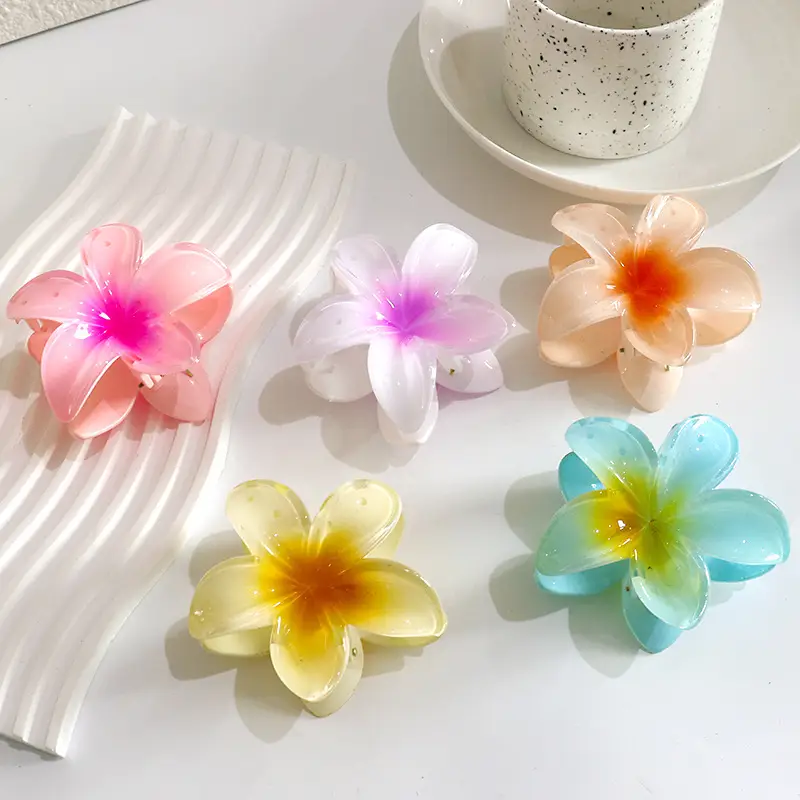 Transparent Flower Candy Color Clips for Hair - Image 7