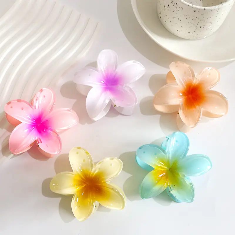 Transparent Flower Candy Color Clips for Hair - Image 8