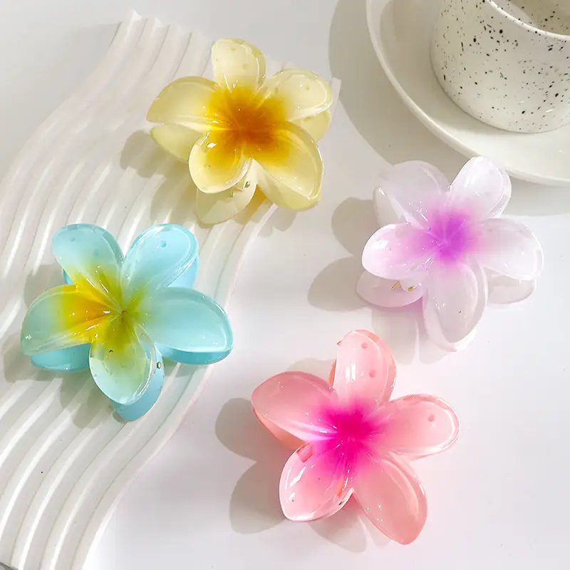 Transparent Flower Candy Color Clips for Hair - Image 9