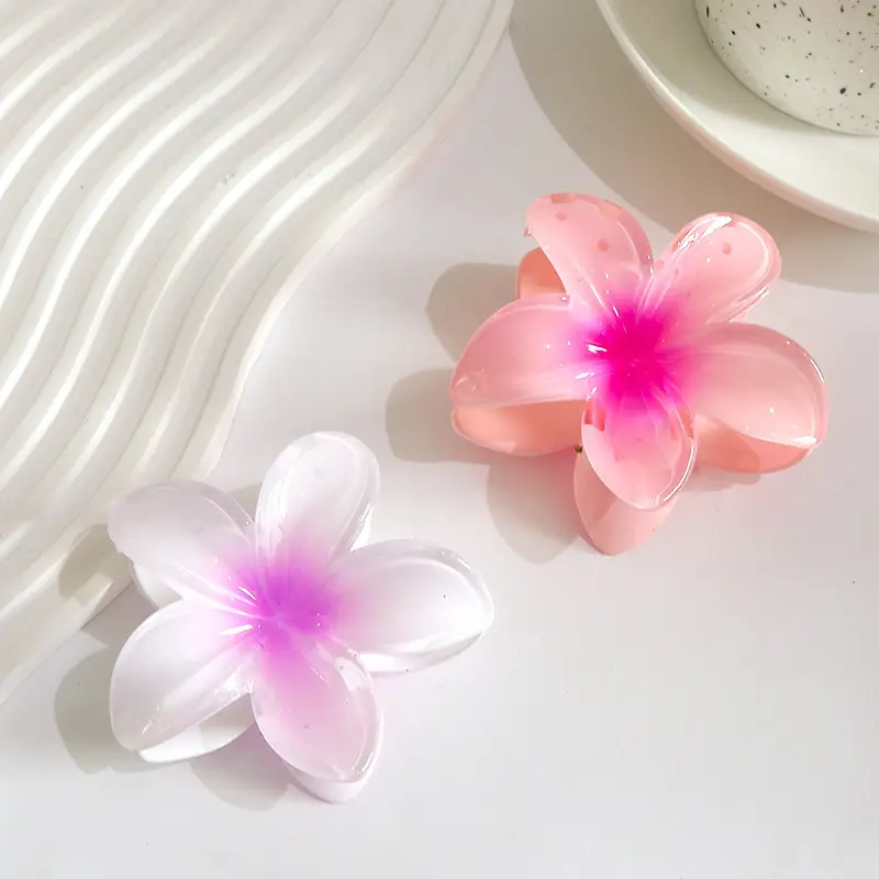 Transparent Flower Candy Color Clips for Hair - Image 10