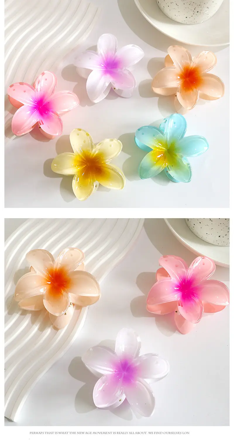 Transparent Flower Candy Color Clips for Hair — feature 7