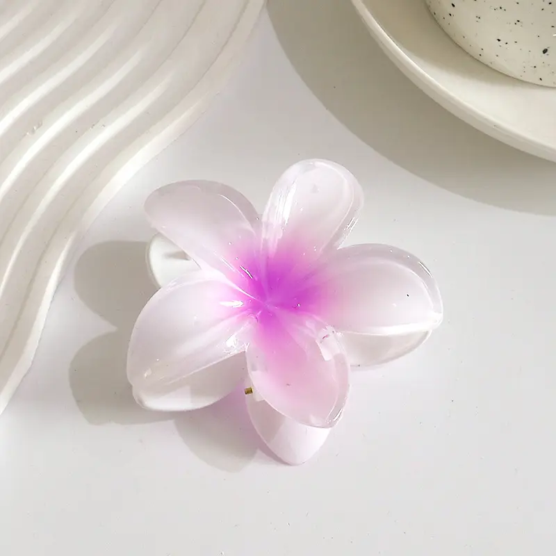 Transparent Flower Candy Color Clips for Hair - Image 2