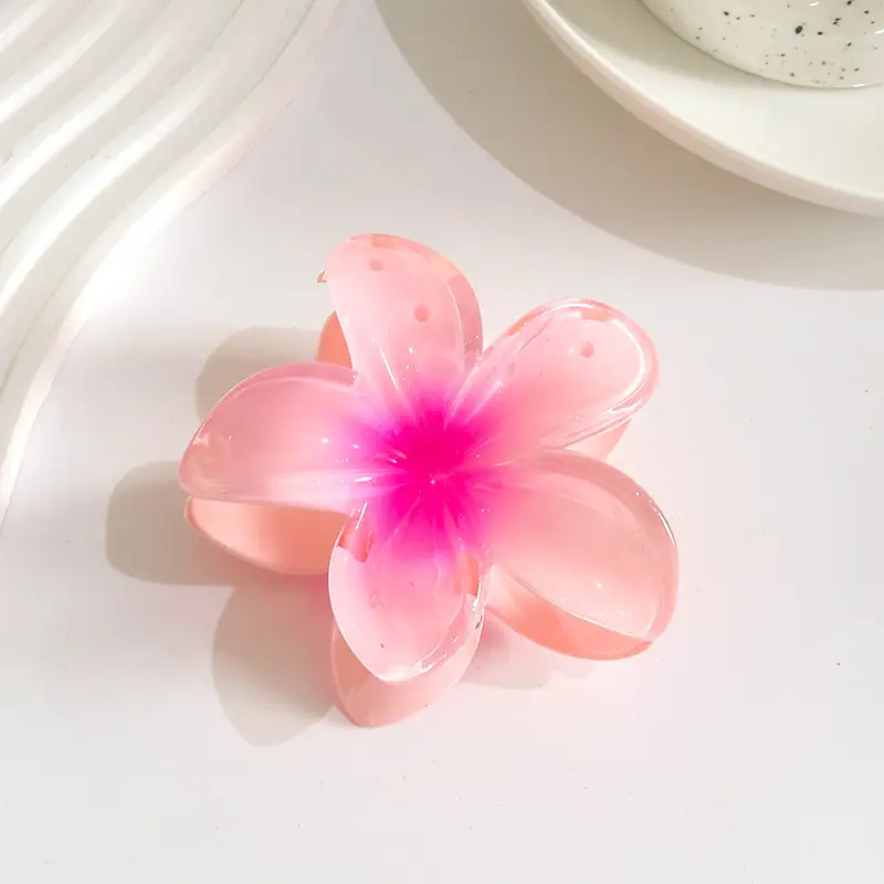 Transparent Flower Candy Color Clips for Hair - Image 3