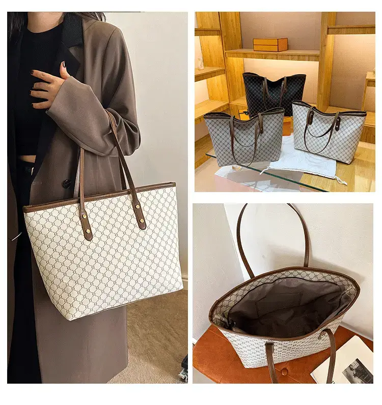 Women's High-End Brown GPU Tote Bag with Leather Handles — feature 10
