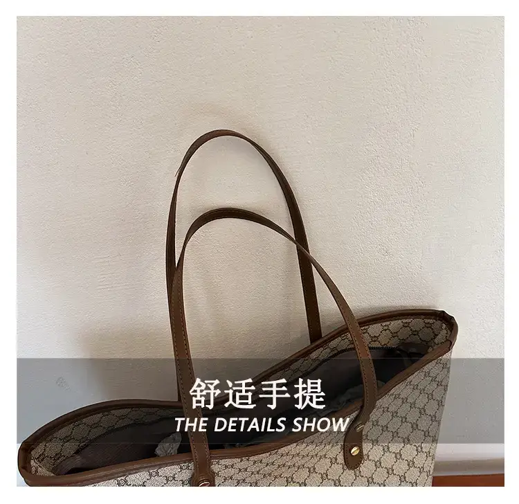 Women's High-End Brown GPU Tote Bag with Leather Handles — feature 4