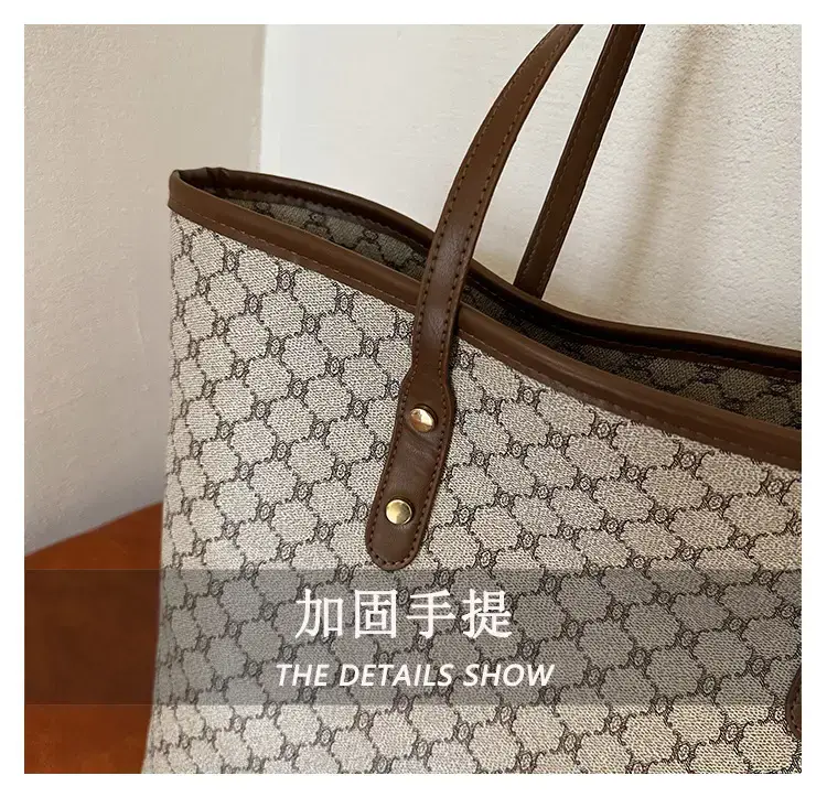 Women's High-End Brown GPU Tote Bag with Leather Handles — feature 5