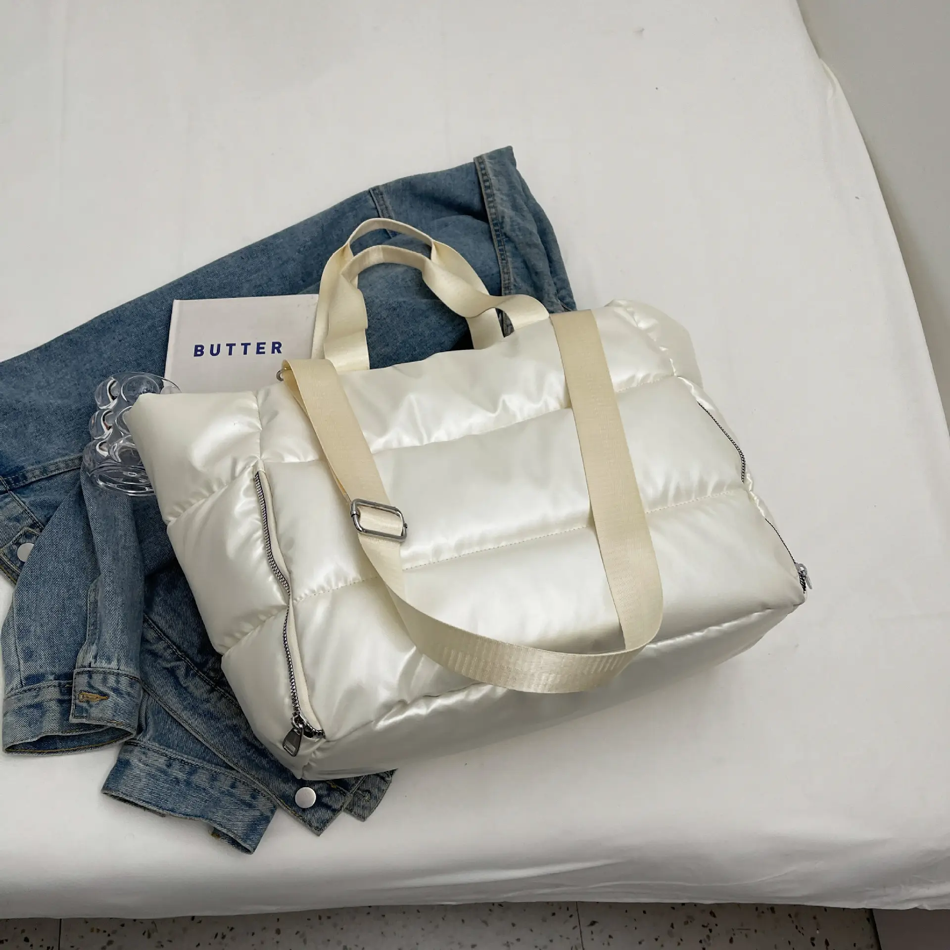 Women's White Waterproof Crossbody Sports Bag — feature 21