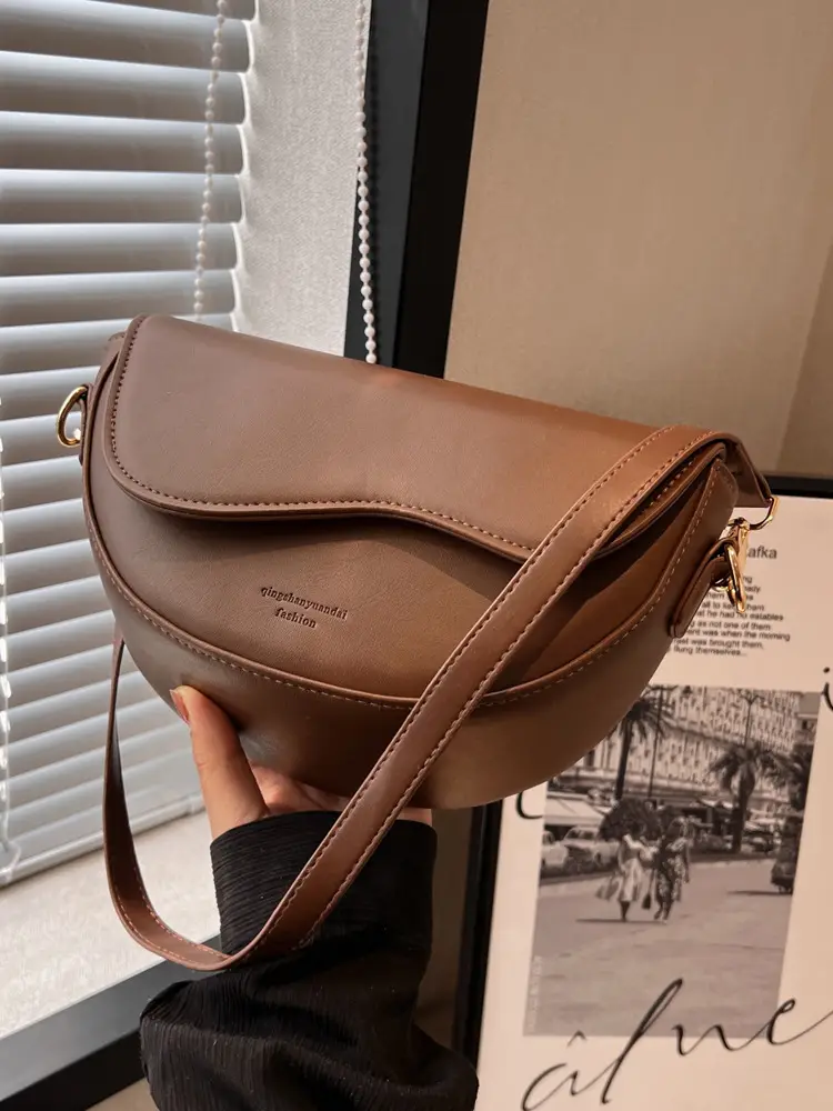 Black Textured Shoulder Bag for Women 2023 - Image 4