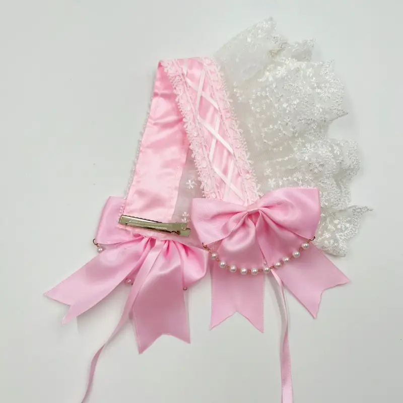 Baroque Hair Band with Red Bow & Pearl Adornment — feature 14