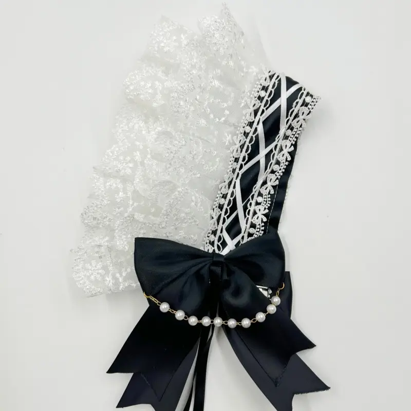 Baroque Hair Band with Red Bow & Pearl Adornment — feature 4