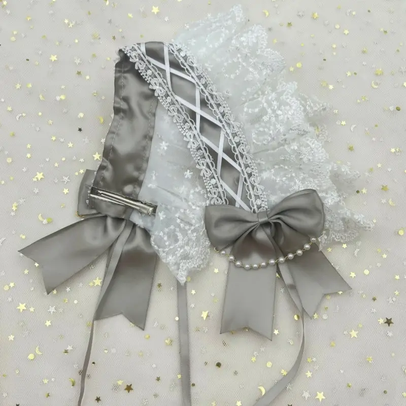 Baroque Hair Band with Red Bow & Pearl Adornment