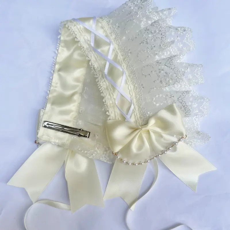 Baroque Hair Band with Red Bow & Pearl Adornment