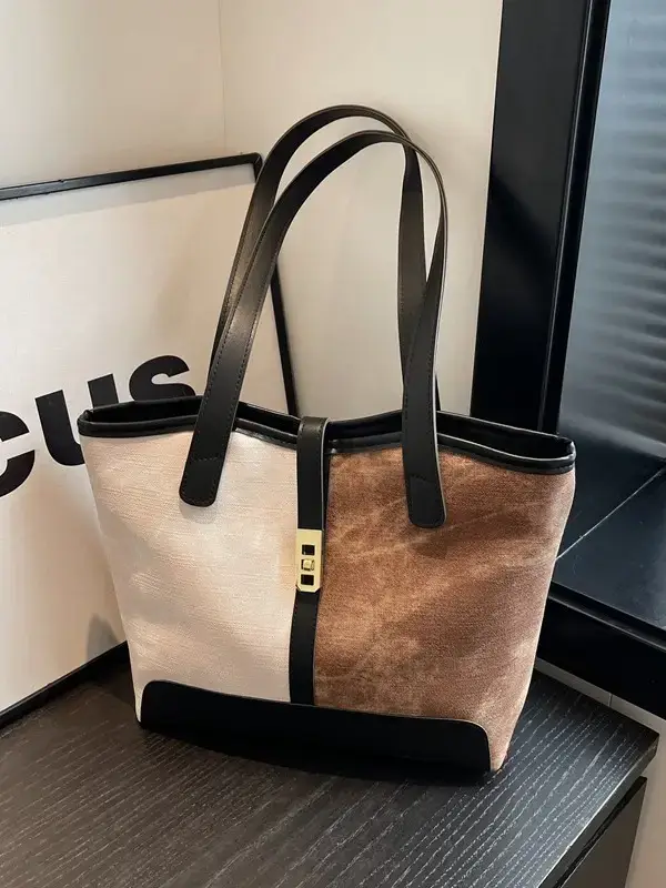 2023 New Light Luxury Tote Bag Women Large Capacity Autumn Winter Commute