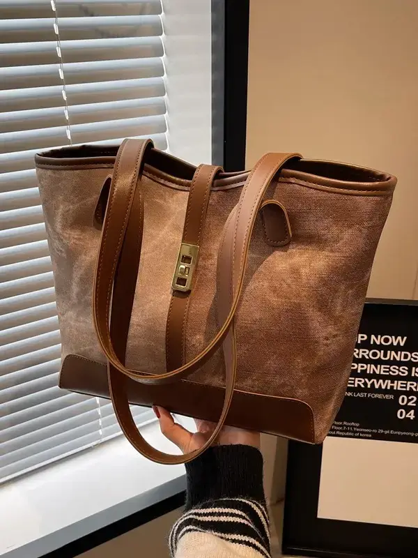 2023 New Light Luxury Tote Bag Women Large Capacity Autumn Winter Commute