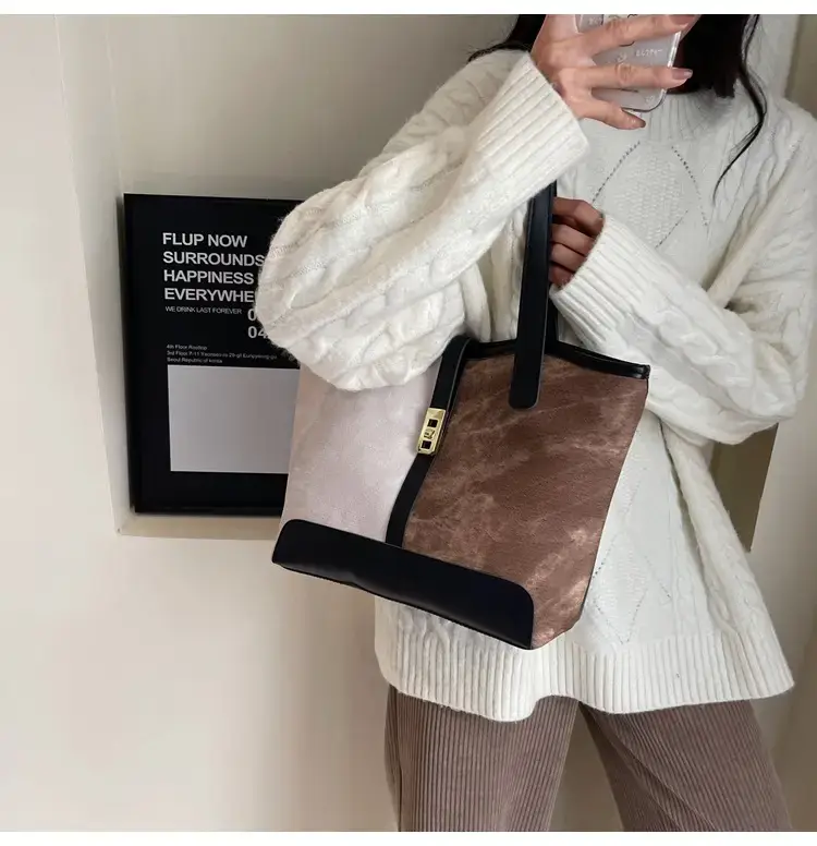 2023 New Light Luxury Tote Bag Women Large Capacity Autumn Winter Commute — feature 14
