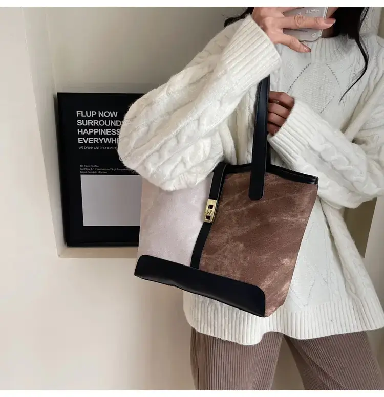 2023 New Light Luxury Tote Bag Women Large Capacity Autumn Winter Commute — feature 15